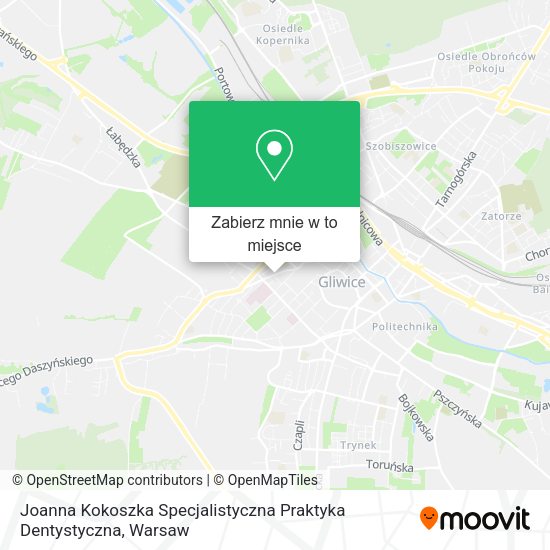 Mapa Joanna Kokoszka Specjalistyczna Praktyka Dentystyczna