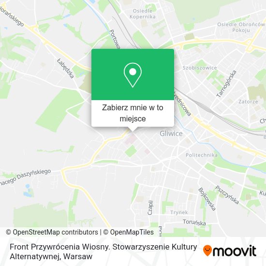 Mapa Front Przywrócenia Wiosny. Stowarzyszenie Kultury Alternatywnej