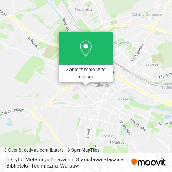 Mapa Instytut Metalurgii Żelaza im. Stanisława Staszica Biblioteka Techniczna