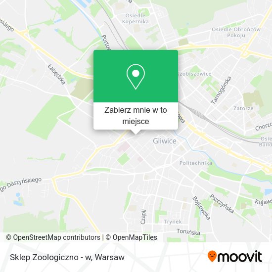 Mapa Sklep Zoologiczno - w