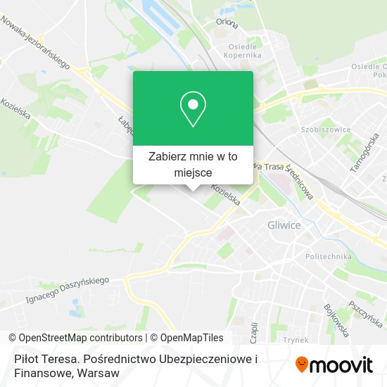 Mapa Piłot Teresa. Pośrednictwo Ubezpieczeniowe i Finansowe