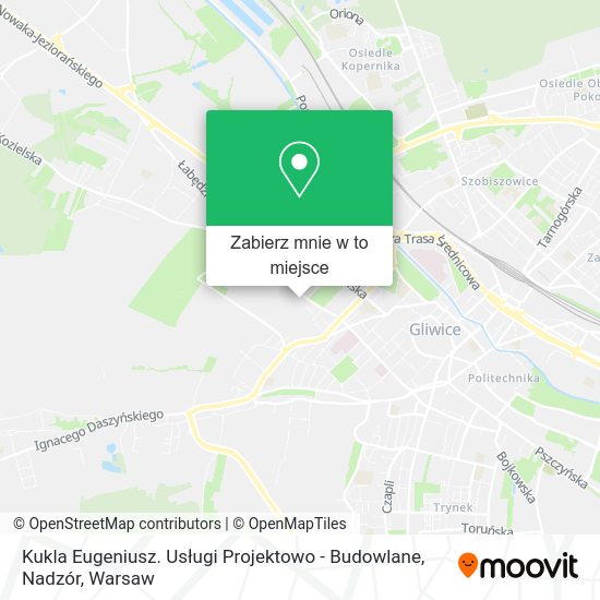 Mapa Kukla Eugeniusz. Usługi Projektowo - Budowlane, Nadzór