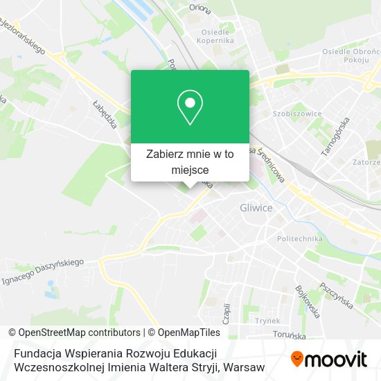 Mapa Fundacja Wspierania Rozwoju Edukacji Wczesnoszkolnej Imienia Waltera Stryji