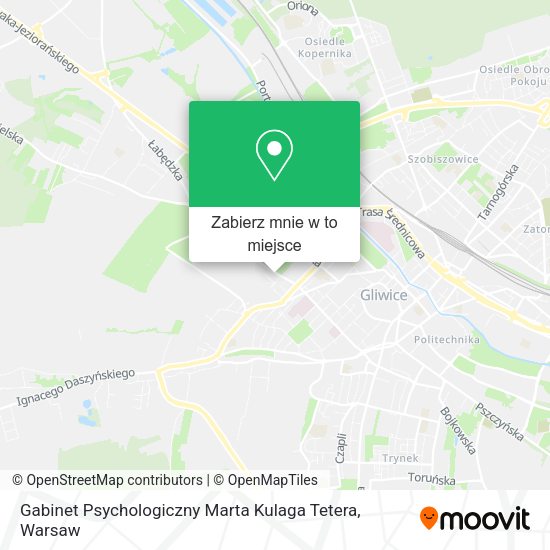 Mapa Gabinet Psychologiczny Marta Kulaga Tetera