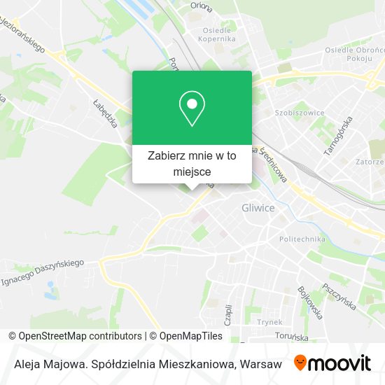 Mapa Aleja Majowa. Spółdzielnia Mieszkaniowa