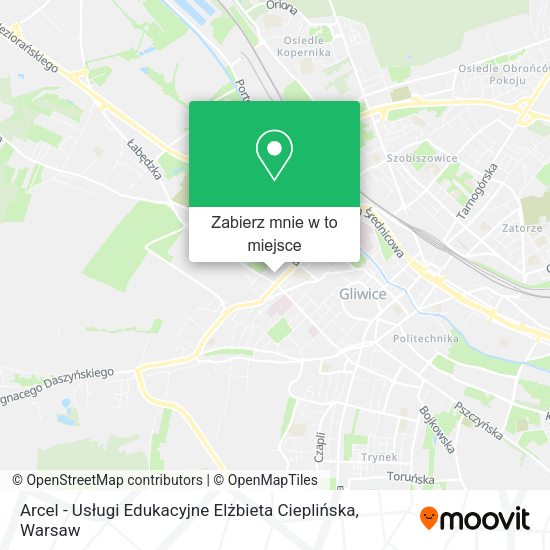 Mapa Arcel - Usługi Edukacyjne Elżbieta Cieplińska