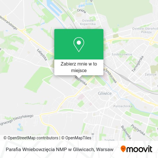 Mapa Parafia Wniebowzięcia NMP w Gliwicach