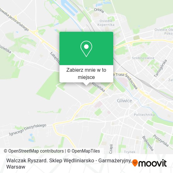 Mapa Walczak Ryszard. Sklep Wędliniarsko - Garmażeryjny