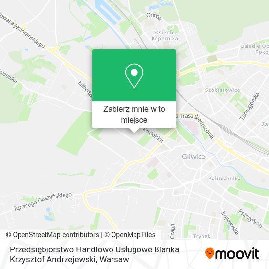 Mapa Przedsiębiorstwo Handlowo Usługowe Blanka Krzysztof Andrzejewski