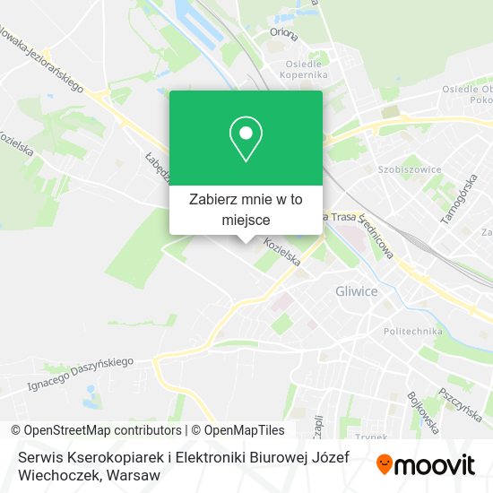 Mapa Serwis Kserokopiarek i Elektroniki Biurowej Józef Wiechoczek