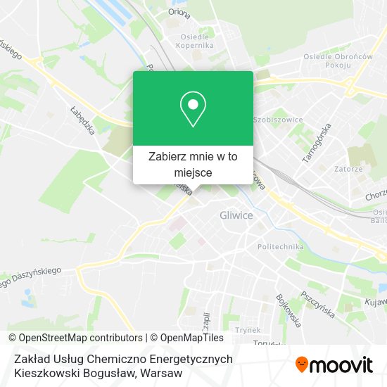 Mapa Zakład Usług Chemiczno Energetycznych Kieszkowski Bogusław