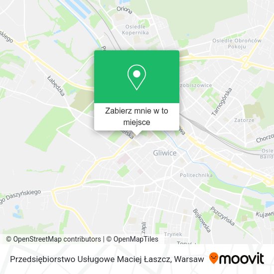 Mapa Przedsiębiorstwo Usługowe Maciej Łaszcz