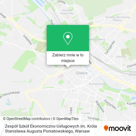 Mapa Zespół Szkół Ekonomiczno-Usługowych im. Króla Stanisława Augusta Poniatowskiego