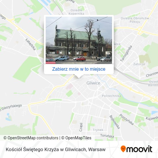 Mapa Kościół Świętego Krzyża w Gliwicach