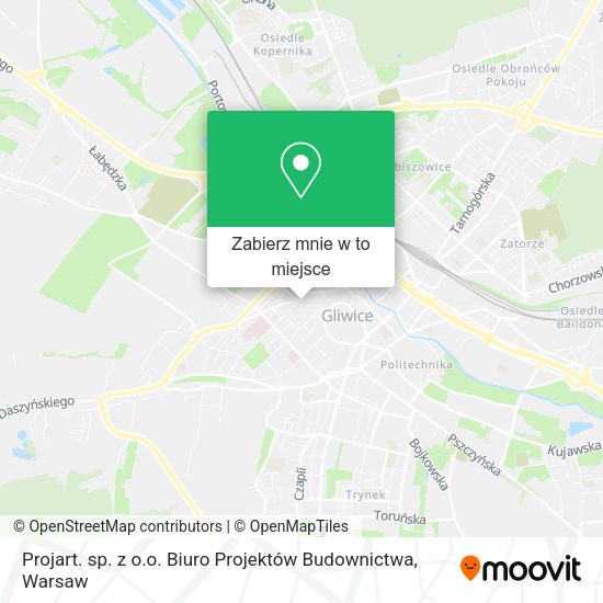 Mapa Projart. sp. z o.o. Biuro Projektów Budownictwa