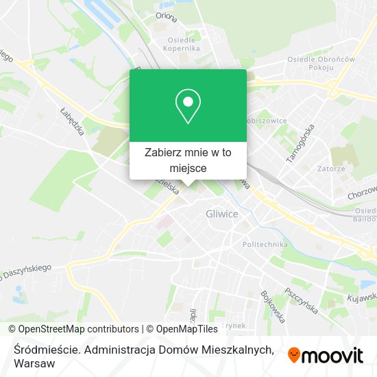 Mapa Śródmieście. Administracja Domów Mieszkalnych