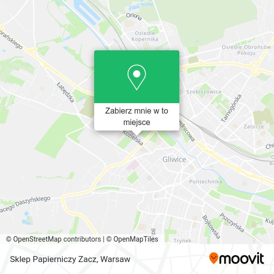 Mapa Sklep Papierniczy Zacz