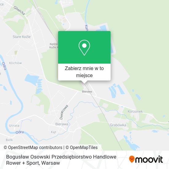 Mapa Bogusław Osowski Przedsiębiorstwo Handlowe Rower + Sport