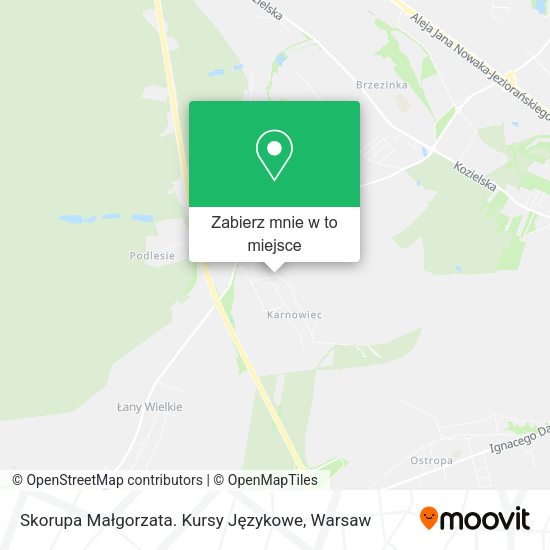 Mapa Skorupa Małgorzata. Kursy Językowe