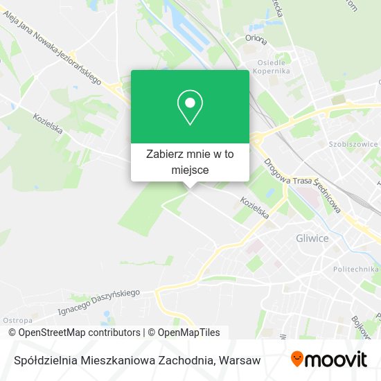 Mapa Spółdzielnia Mieszkaniowa Zachodnia