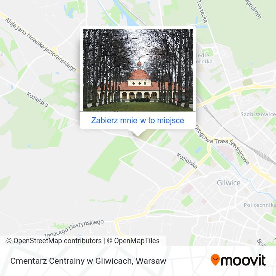 Mapa Cmentarz Centralny w Gliwicach