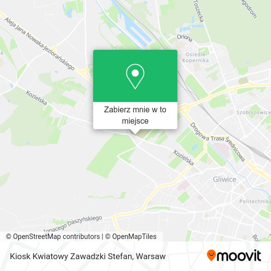 Mapa Kiosk Kwiatowy Zawadzki Stefan