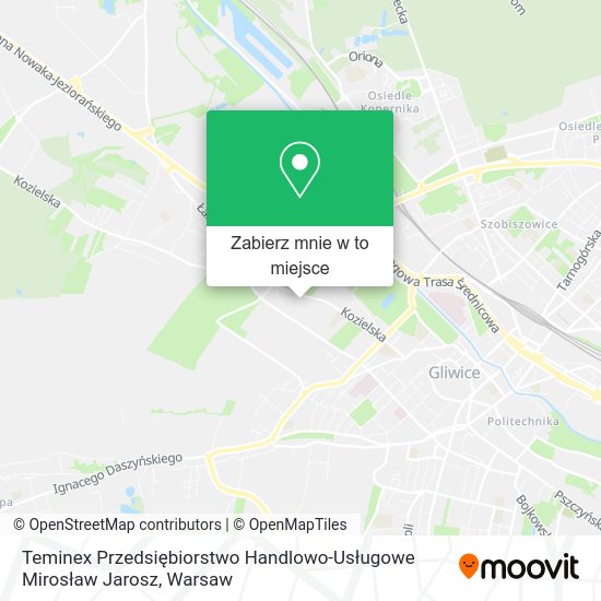 Mapa Teminex Przedsiębiorstwo Handlowo-Usługowe Mirosław Jarosz