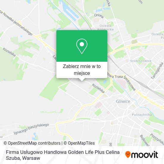 Mapa Firma Usługowo Handlowa Golden Life Plus Celina Szuba