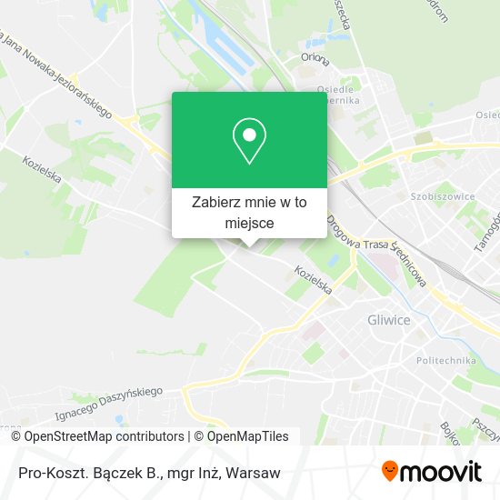 Mapa Pro-Koszt. Bączek B., mgr Inż