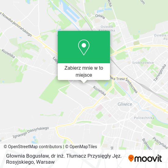 Mapa Głownia Bogusław, dr inż. Tłumacz Przysięgły Jęz. Rosyjskiego