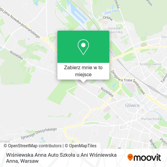 Mapa Wiśniewska Anna Auto Szkoła u Ani Wiśniewska Anna