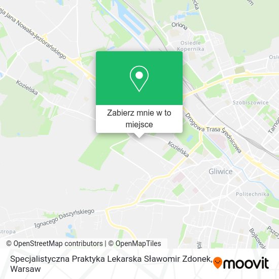 Mapa Specjalistyczna Praktyka Lekarska Sławomir Zdonek