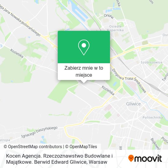 Mapa Kocen Agencja. Rzeczoznawstwo Budowlane i Majątkowe. Berwid Edward Gliwice