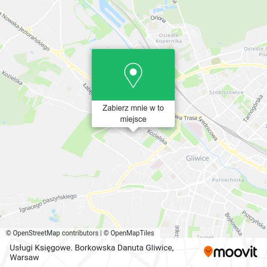 Mapa Usługi Księgowe. Borkowska Danuta Gliwice