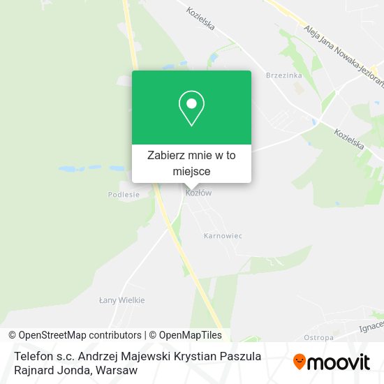 Mapa Telefon s.c. Andrzej Majewski Krystian Paszula Rajnard Jonda