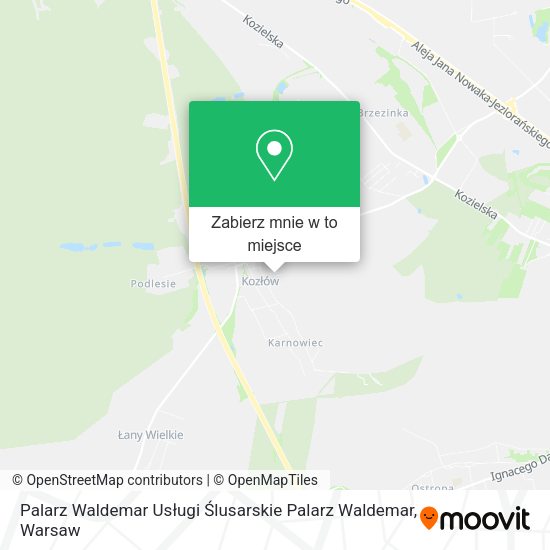 Mapa Palarz Waldemar Usługi Ślusarskie Palarz Waldemar