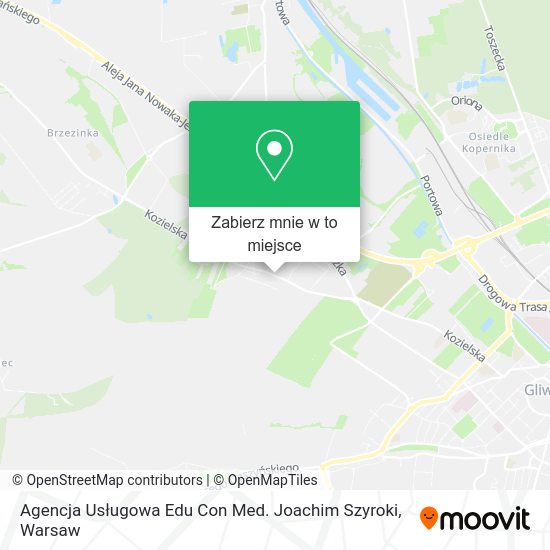 Mapa Agencja Usługowa Edu Con Med. Joachim Szyroki