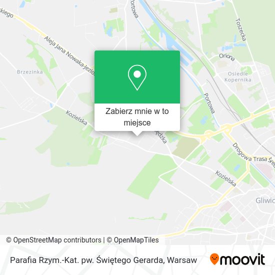 Mapa Parafia Rzym.-Kat. pw. Świętego Gerarda