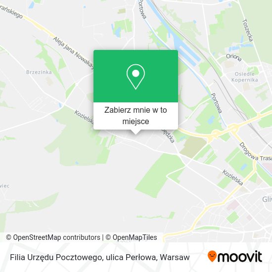 Mapa Filia Urzędu Pocztowego, ulica Perłowa