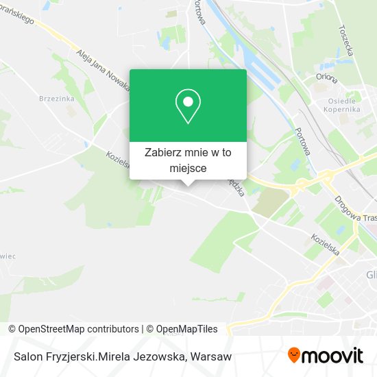 Mapa Salon Fryzjerski.Mirela Jezowska