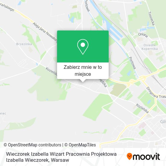 Mapa Wieczorek Izabella Wizart Pracownia Projektowa Izabella Wieczorek