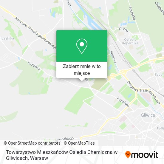 Mapa Towarzystwo Mieszkańców Osiedla Chemiczna w Gliwicach