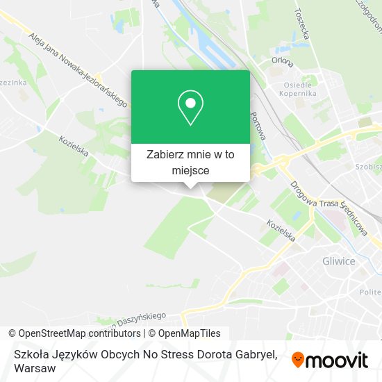 Mapa Szkoła Języków Obcych No Stress Dorota Gabryel