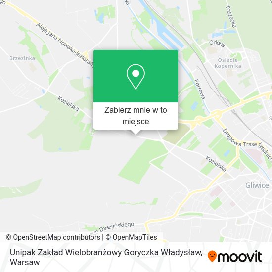 Mapa Unipak Zakład Wielobranżowy Goryczka Władysław