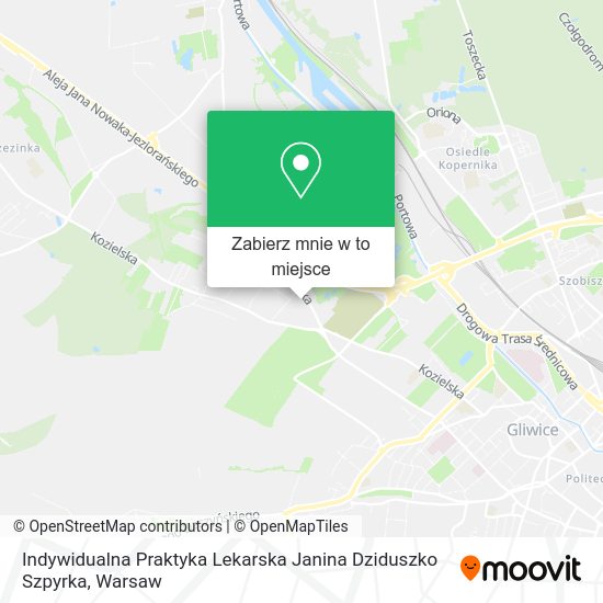 Mapa Indywidualna Praktyka Lekarska Janina Dziduszko Szpyrka