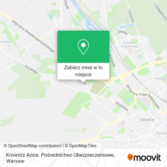 Mapa Kroworz Anna. Pośrednictwo Ubezpieczeniowe