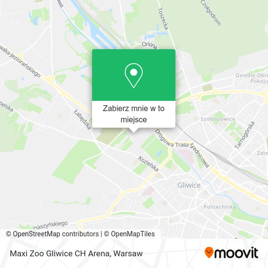 Mapa Maxi Zoo Gliwice CH Arena