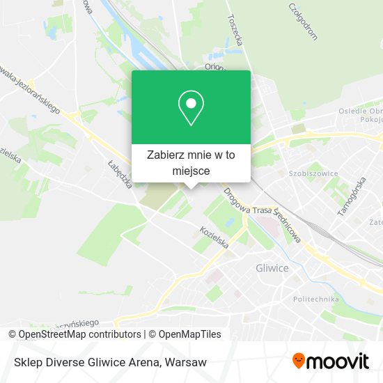 Mapa Sklep Diverse Gliwice Arena