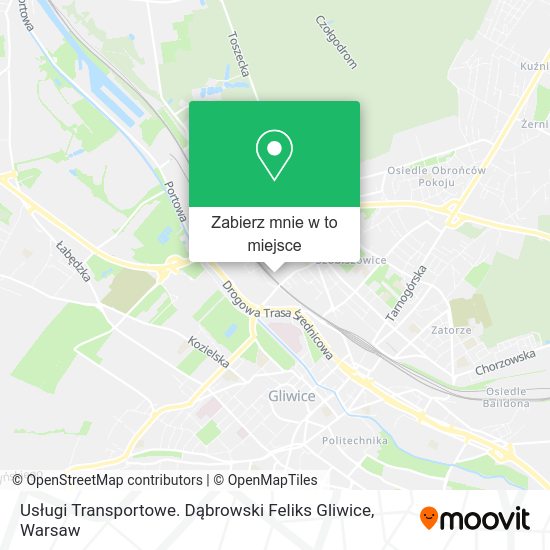 Mapa Usługi Transportowe. Dąbrowski Feliks Gliwice