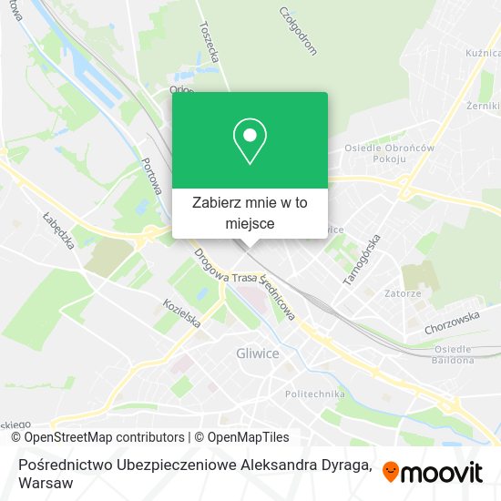 Mapa Pośrednictwo Ubezpieczeniowe Aleksandra Dyraga